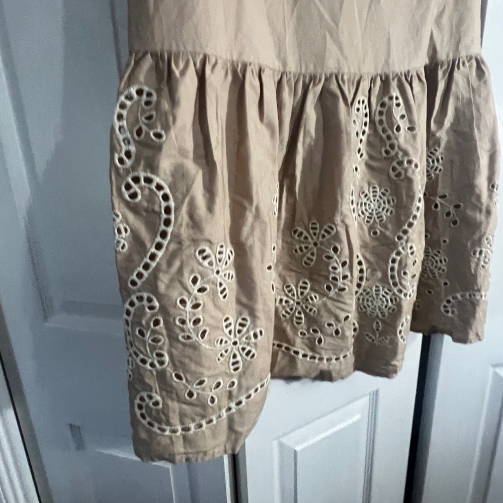 NWOT Moon River Tan Maxi Skirt with Embroidery - Picture 7 of 12